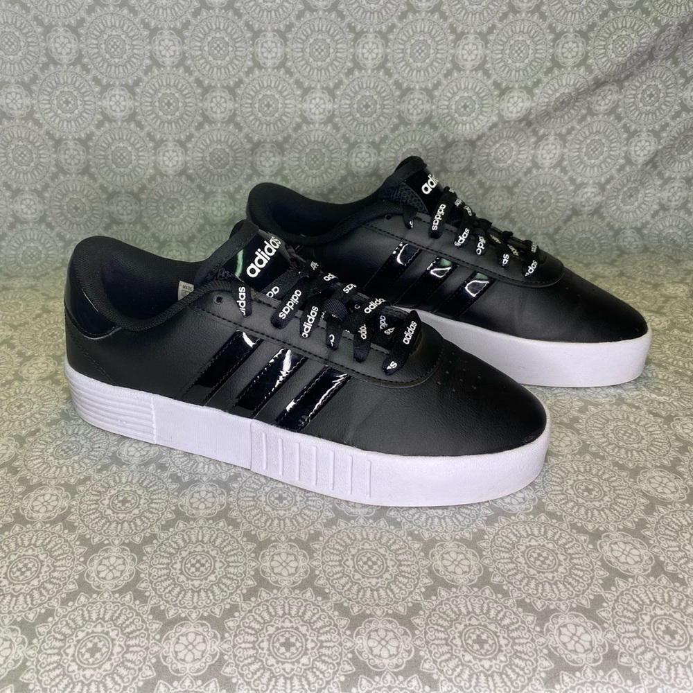 Adidas platform shoe. Black. Womens Size: 7